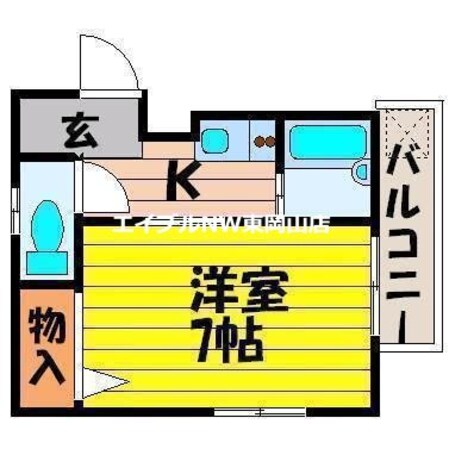 花コーポの物件間取画像